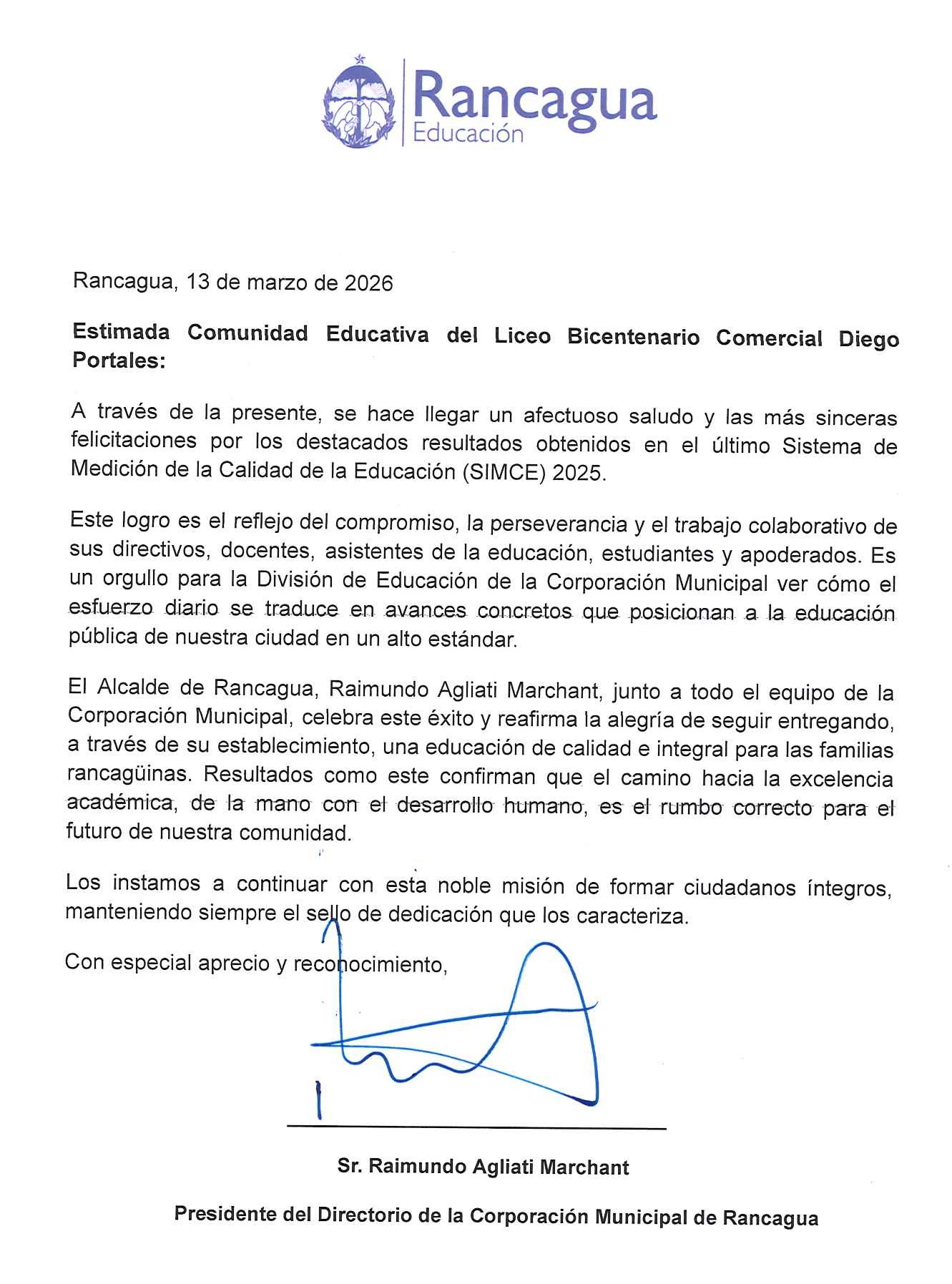 Reconocimiento por resultados SIMCE